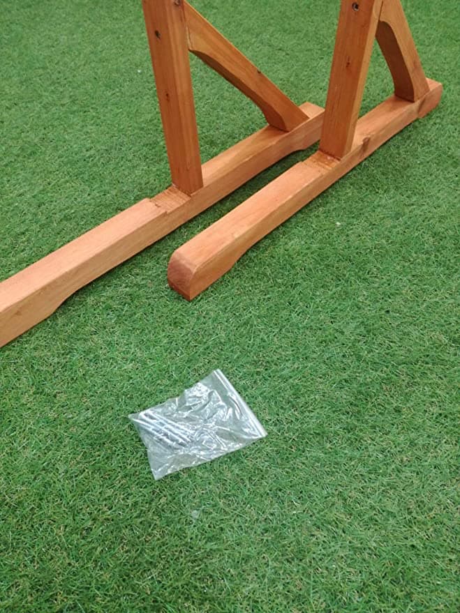 Supporti di base per pannello grigliato "Patio" in legno tropicale naturale per recinzioni giardino e terrazzo - 3