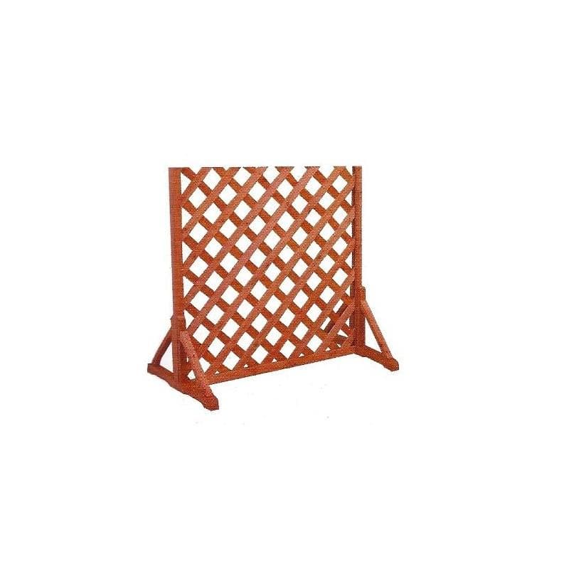 Supporti di base per pannello grigliato "Patio" in legno tropicale naturale per recinzioni giardino e terrazzo - 4