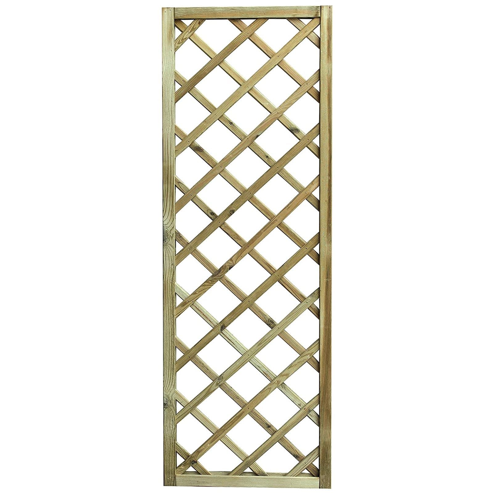 Pannello grigliato "Lasa" rettangolare in legno di pino naturale per recinzioni giardino e terrazzo - 11