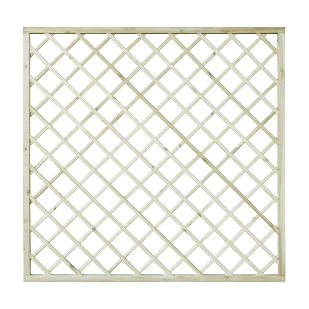 Pannello grigliato "Lasa" rettangolare in legno di pino naturale per recinzioni giardino e terrazzo - 14
