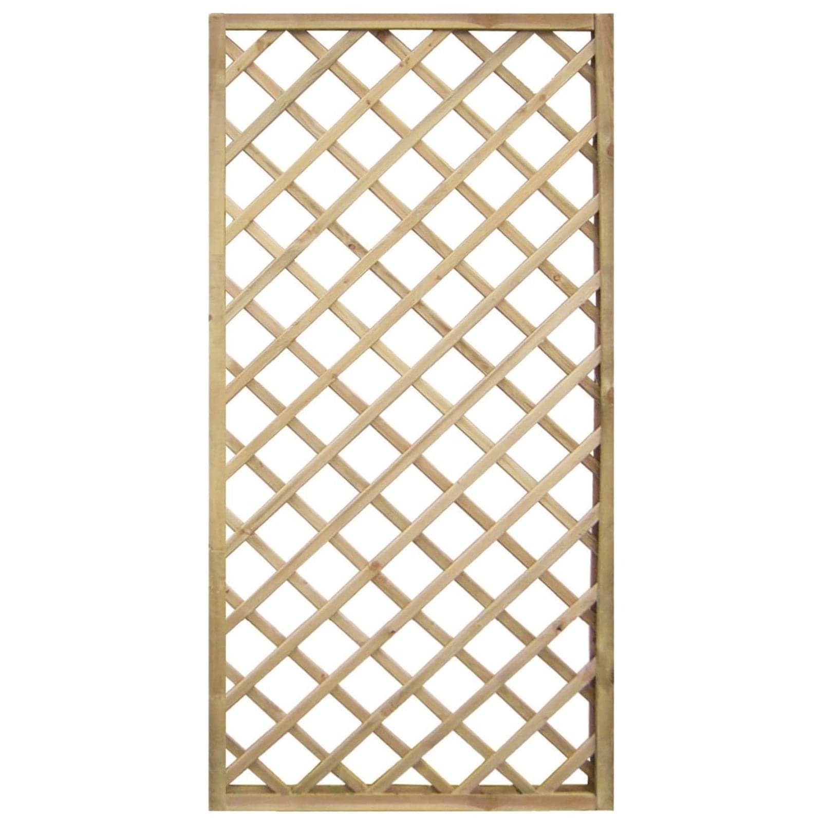 Pannello grigliato "Lasa" rettangolare in legno di pino naturale per recinzioni giardino e terrazzo - 3