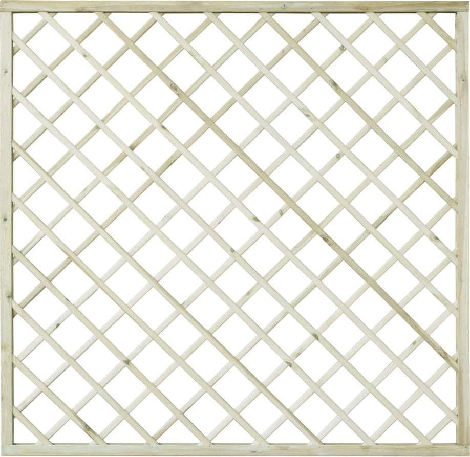 Pannello grigliato "Lasa" rettangolare in legno di pino naturale per recinzioni giardino e terrazzo - 5