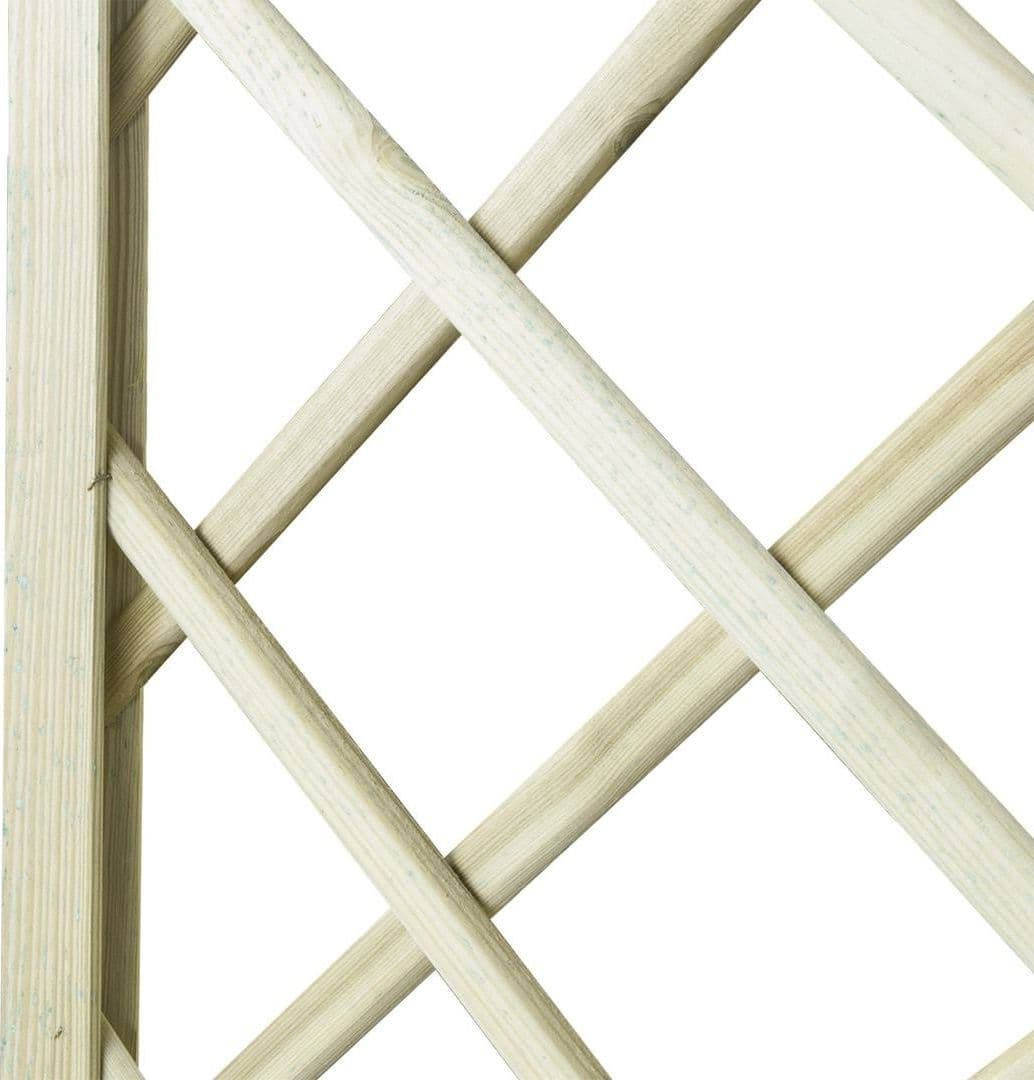 Pannello grigliato "Lasa" rettangolare in legno di pino naturale per recinzioni giardino e terrazzo - 6