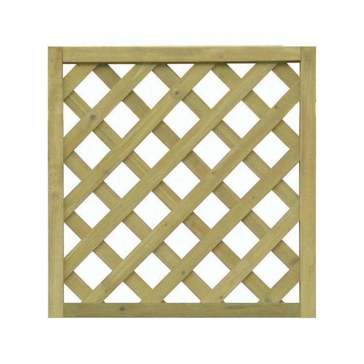 Pannello grigliato "Lasa" rettangolare in legno di pino naturale per recinzioni giardino e terrazzo - 8