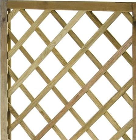 Pannello grigliato "Lasa" rettangolare in legno di pino naturale per recinzioni giardino e terrazzo - 9