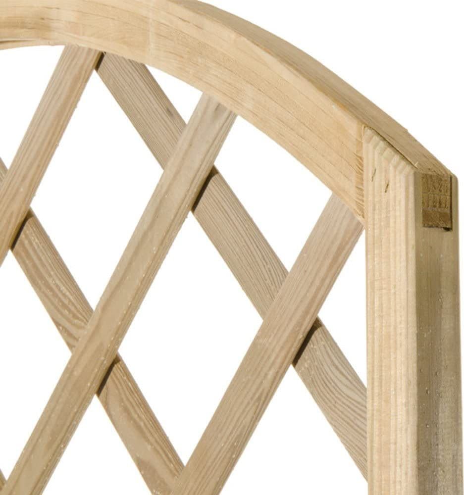 Pannello grigliato "Lasa" Onda in legno di pino naturale con barriera per recinzioni giardino e terrazzo - 3
