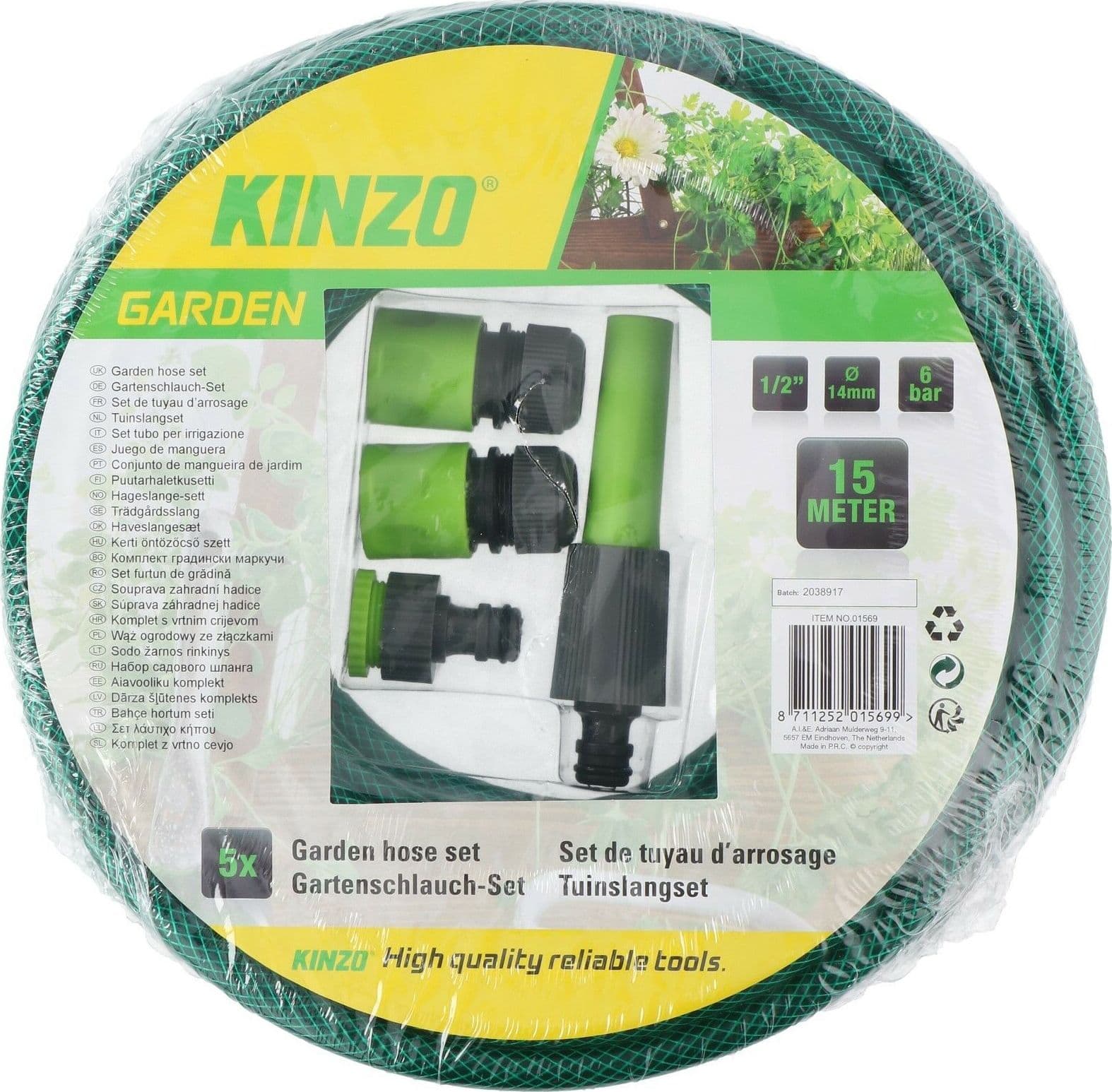 Tubo da irrigazione per giardino esterno con accessori 15m da giardinaggio - 2