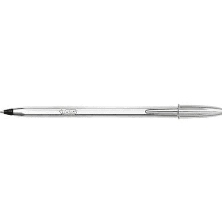 Bic - Penna a sfera Cristal Shine Silver 1 mm - Inchiostro Nero - 4