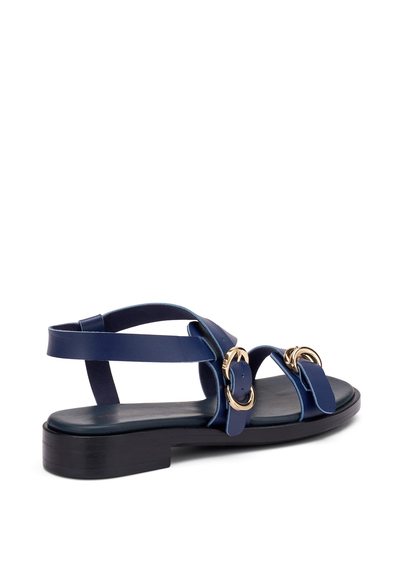 Frau sandali donna in pelle ionio blu 85M6 - 3
