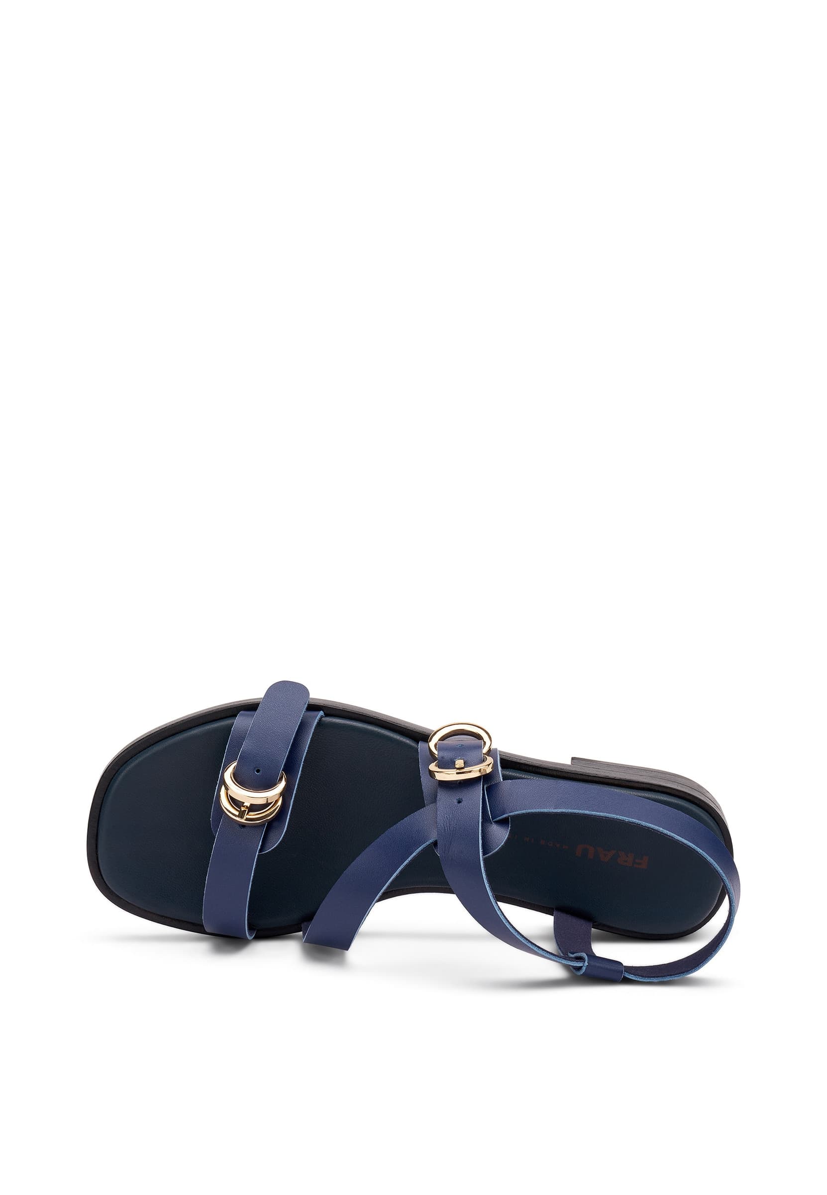 Frau sandali donna in pelle ionio blu 85M6 - 4