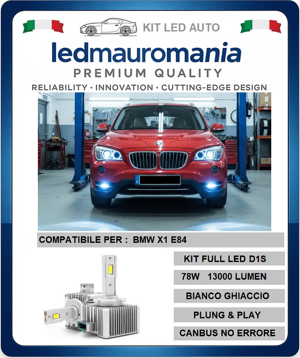 Upgrade Fari BMW X1 E84 Kit LED D1S 78W Anti-Errore CANBUS 6000K La Rivoluzione dalla Tecnologia Bi-Xenon - 3