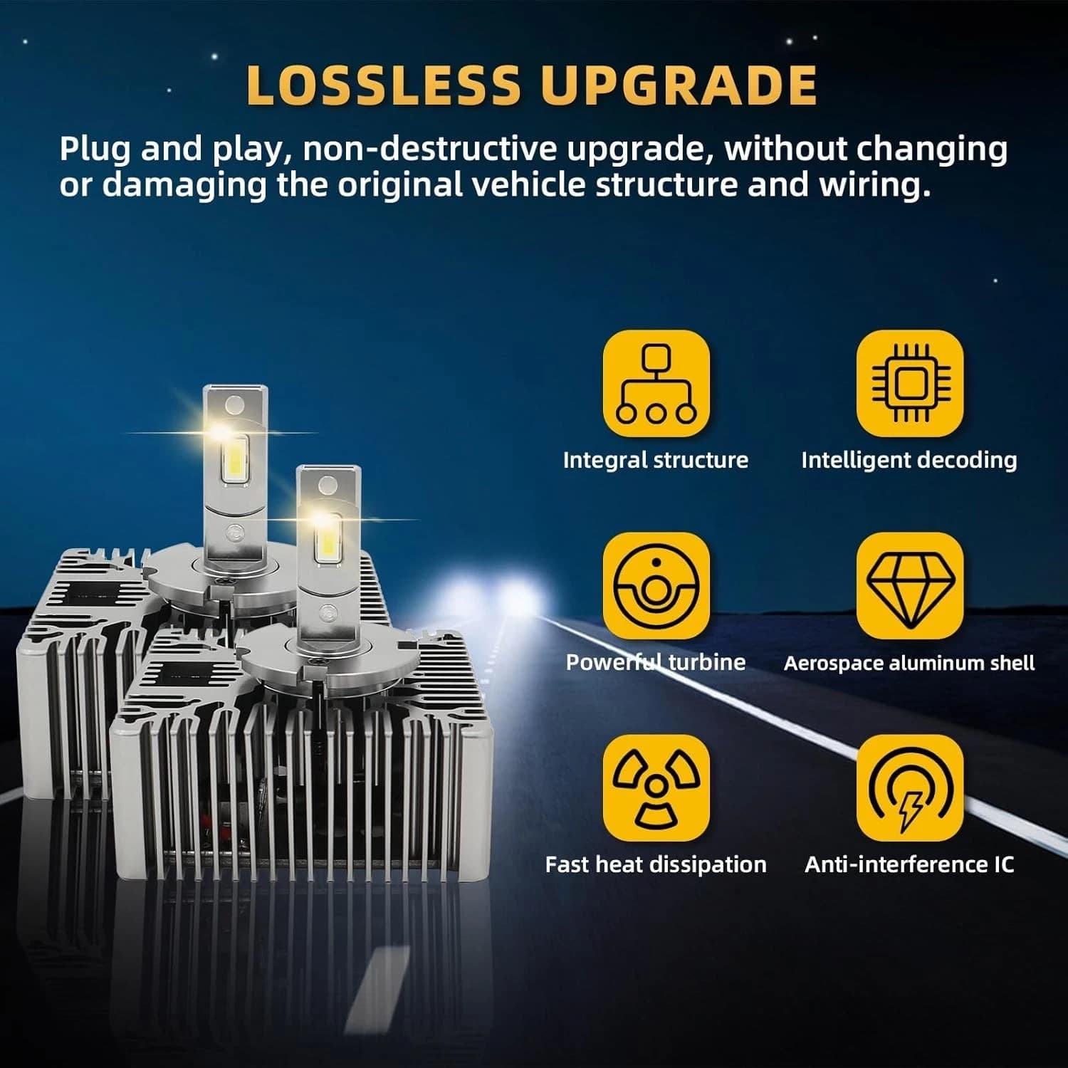 RANGE ROVER EVOQUE KIT LED D3S 100W EXTREME POWER - UPGRADE DEFINITIVO DA BI-XENON 6000K CANBUS ZERO ERRORI - 3
