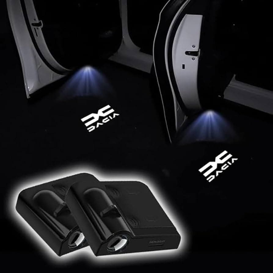 Proiettore Logo LED Dacia Sottoporta a Batteria Wireless Senza Fili No Errore - 2