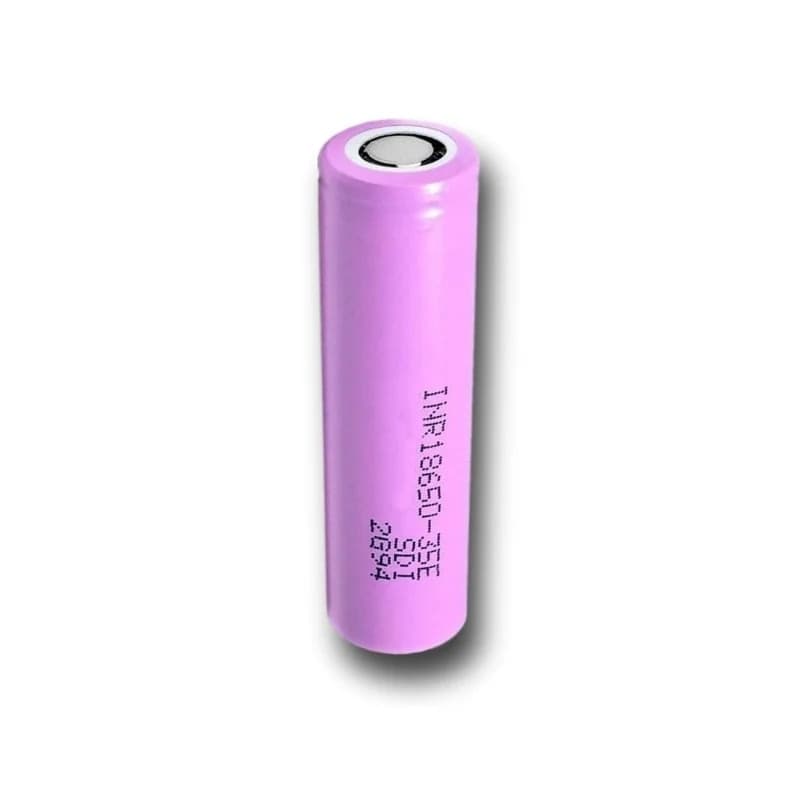 Lotto 2 Batterie Samsung 35E 3500MAH 18650 3.7V Testa Piatta (Flat Top) Pacco Batterie Svapo Torcia - 2
