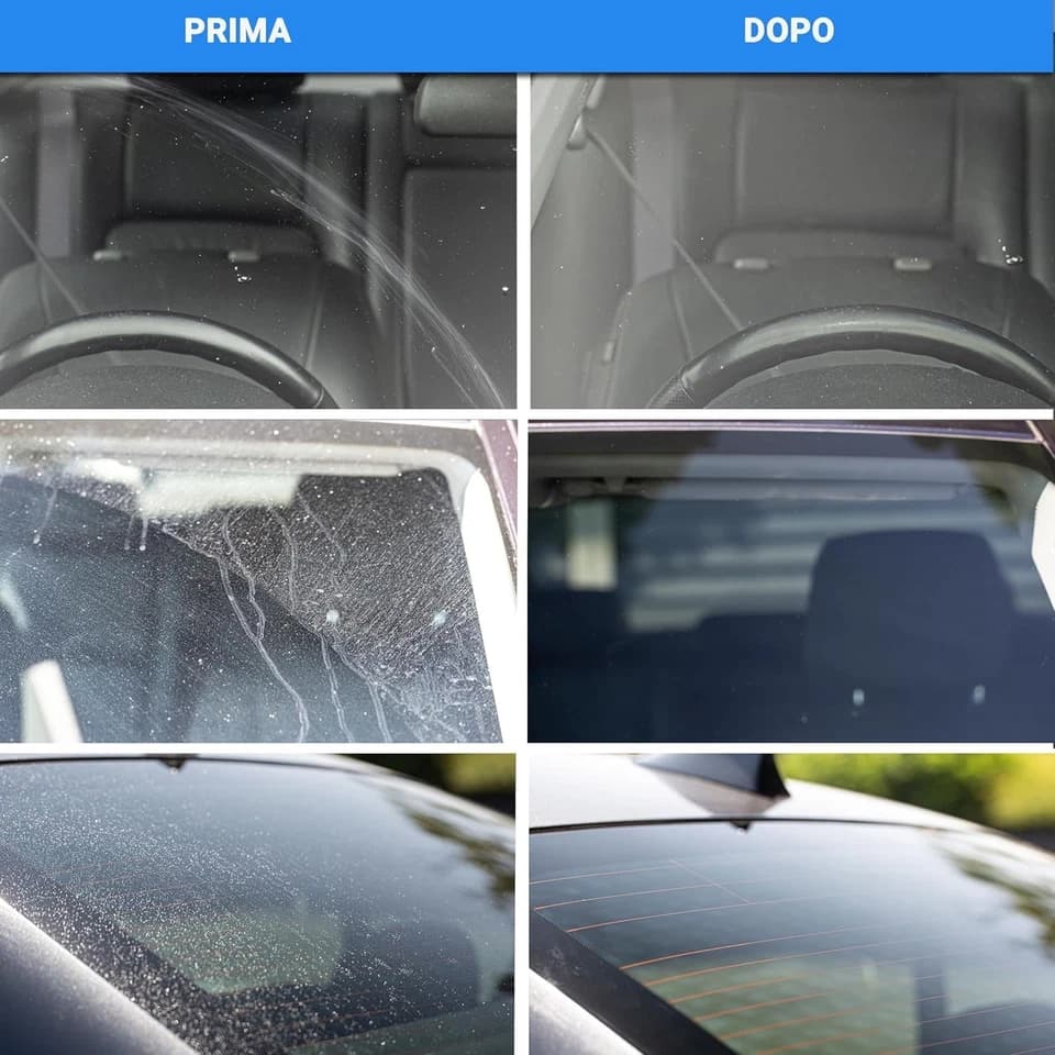 Polish Rimuovi Graffi 120ml Crema Lucidante per Auto Parabrezza Box Doccia e Vetri e Specchi Casa - 5