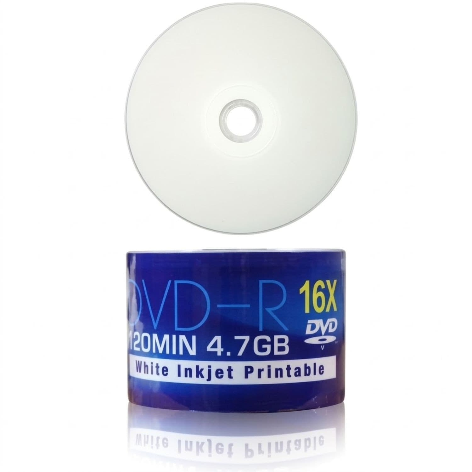 Spindola da 50 Pz. DVD-R Con parte superiore Stampabile 120Min. 4,7 Gb. - 1