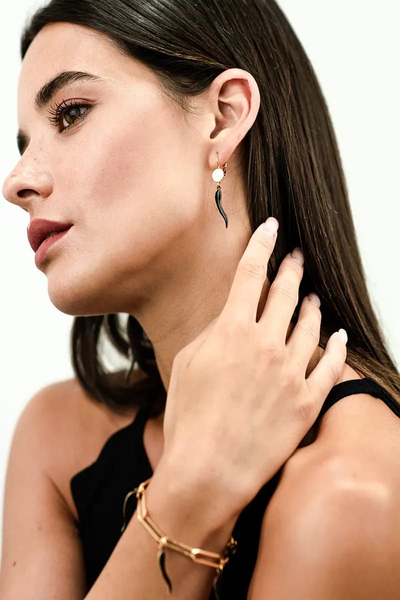 MYA ACCESSORIES | Orecchini corni smaltati - 3