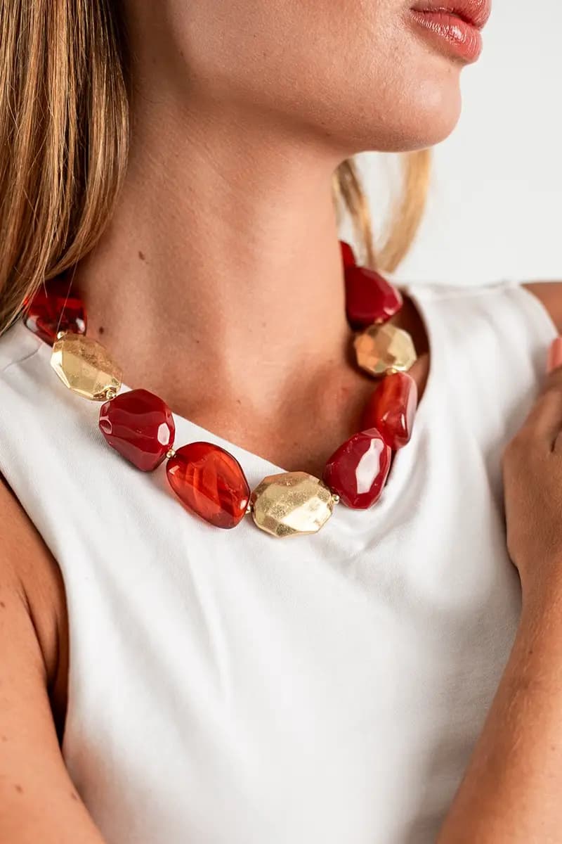 MYA ACCESSORIES | Collana con pietre in acrilico - 3