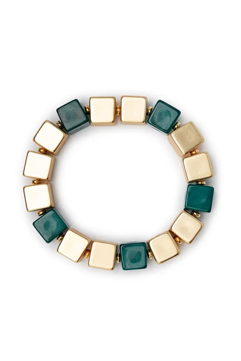 MYA ACCESSORIES | Bracciale elastico dadi petrolio - 2