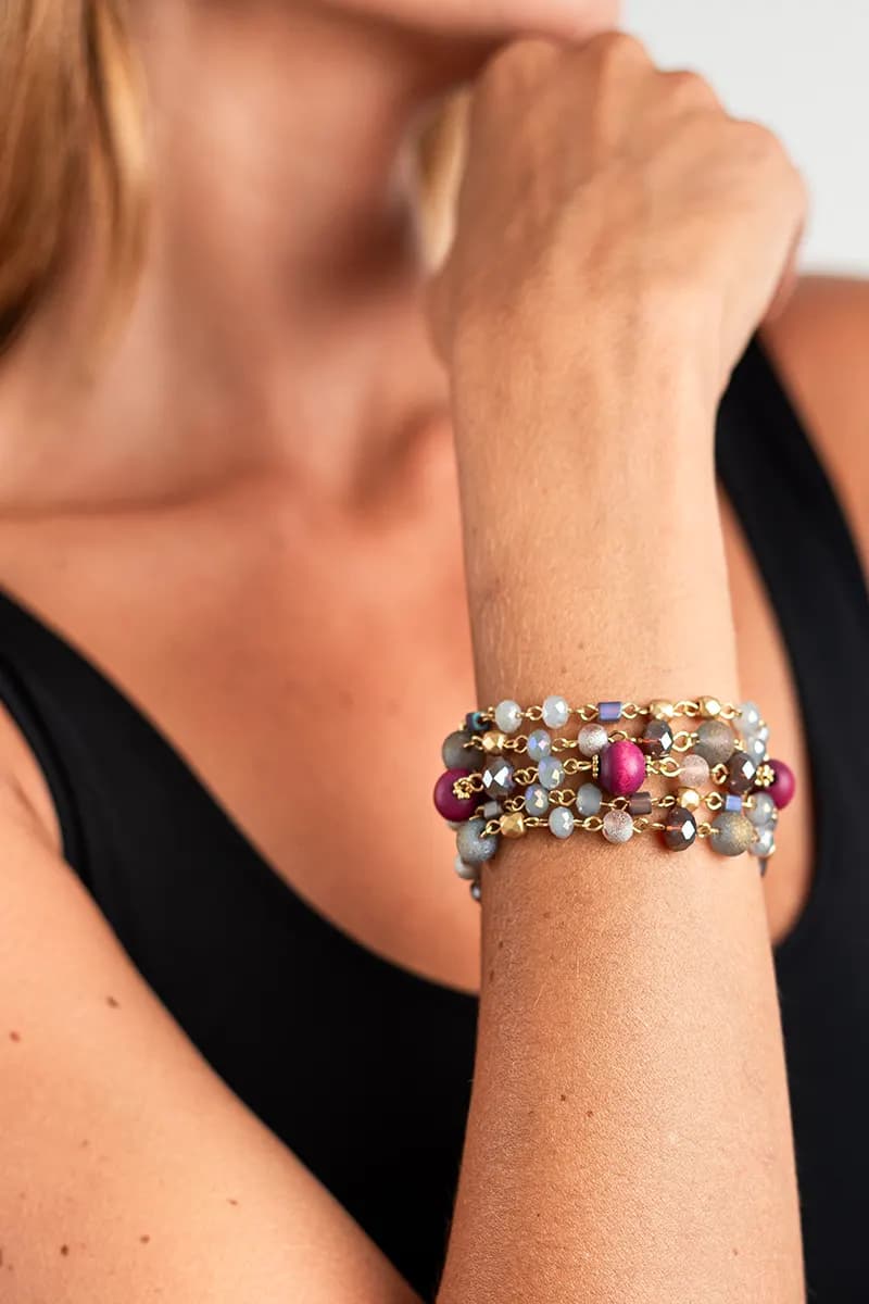 MYA ACCESSORIES | Bracciale a 5 fili con pietre