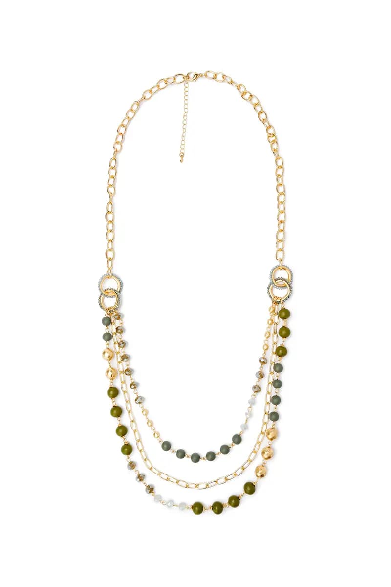 MYA ACCESSORIES | Collana lunga multilinee con pietre - 2