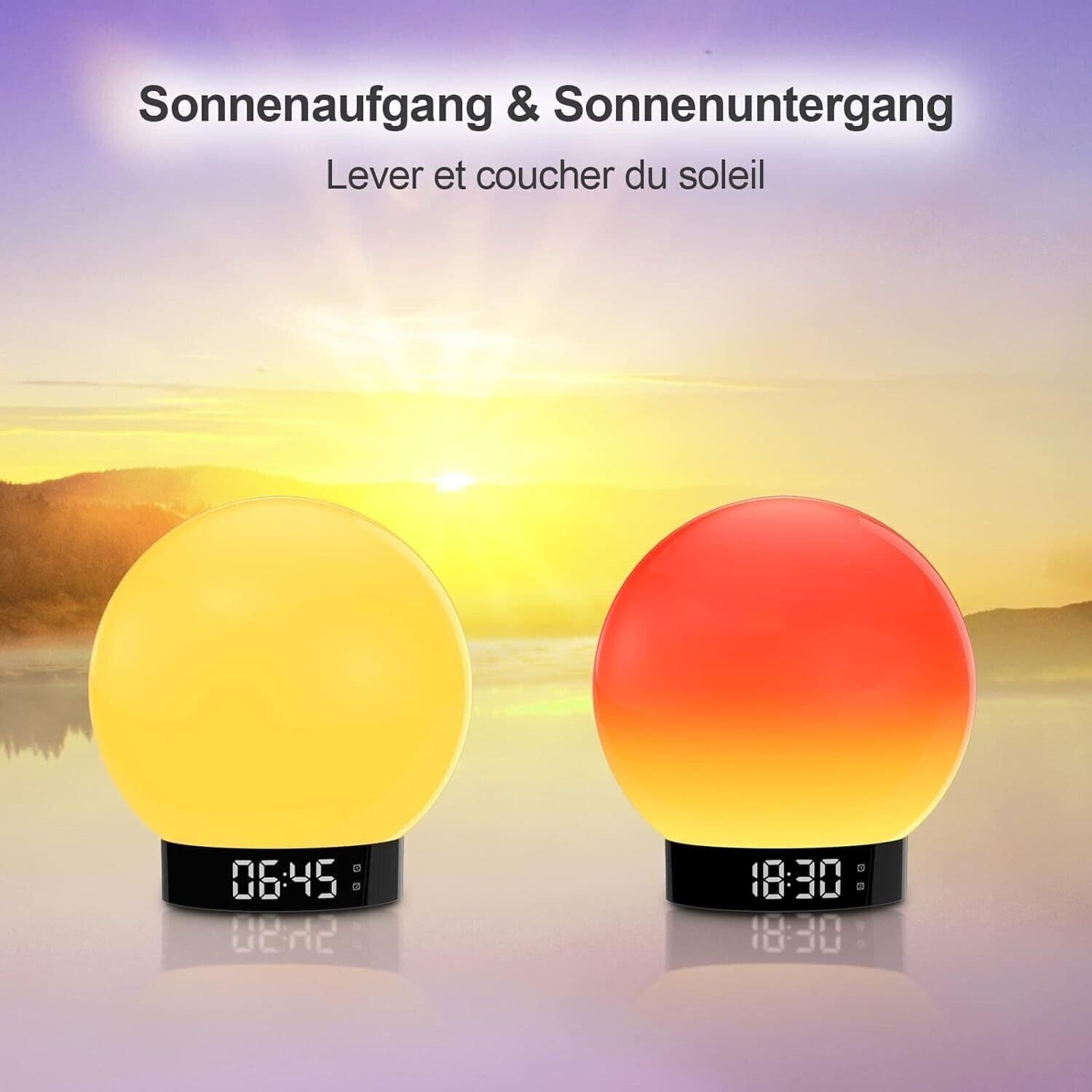 Wake up Light Luce Sveglia snooze alba da Comodino Altoparlante bluetooth FM - 5