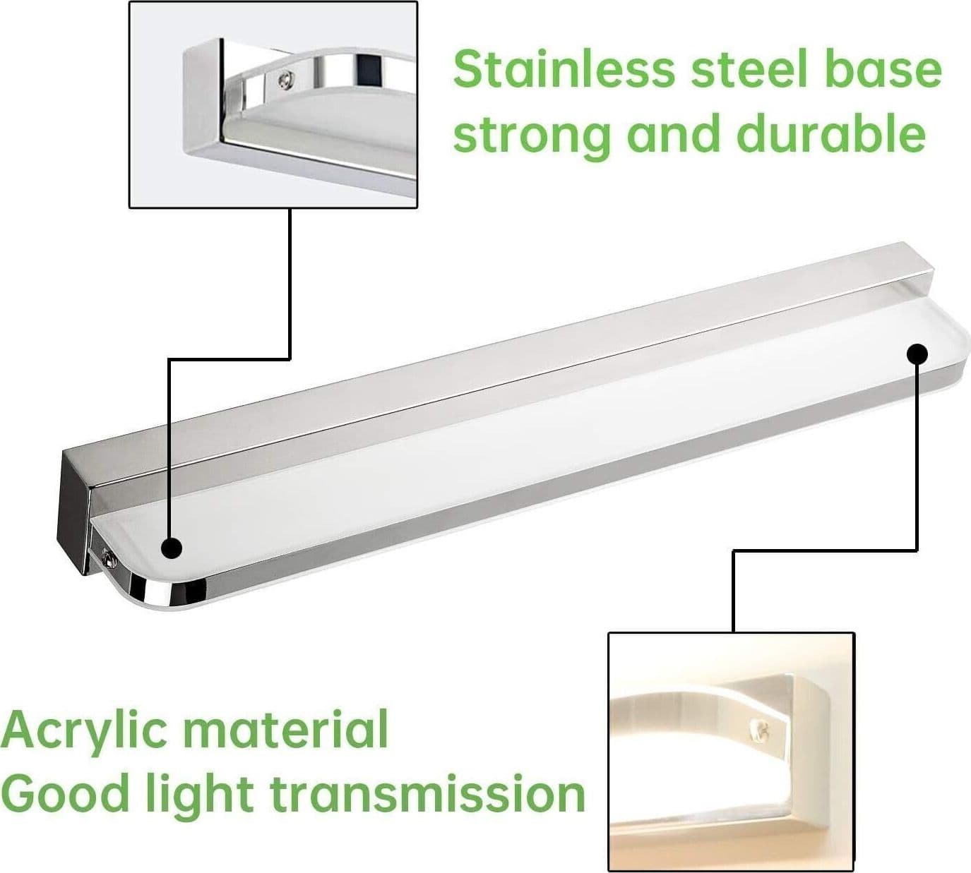 Lampada Specchio Bagno 9W 42CM - Lampada da Specchio IP44 per Bagno - Applique - 2