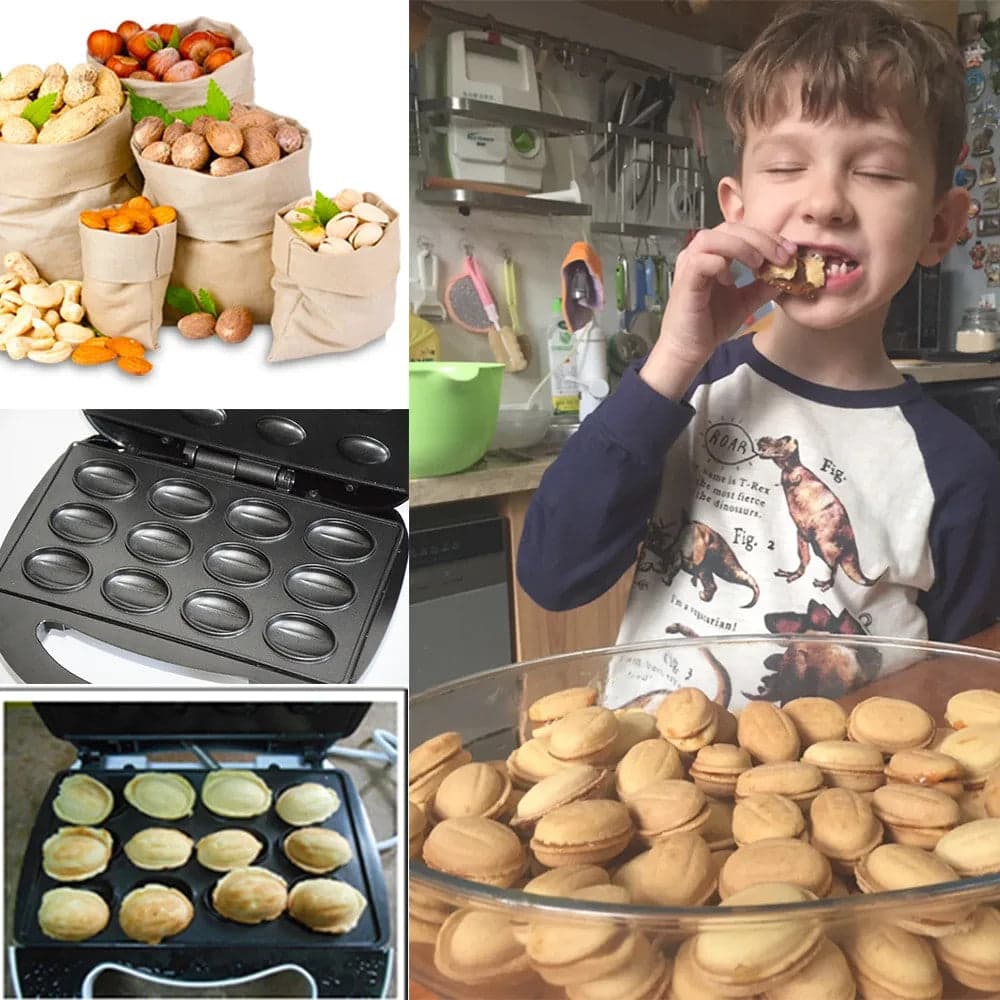 Macchina per la cottura di biscotti forma di noce R536G 12 forme antiaderenti - 3