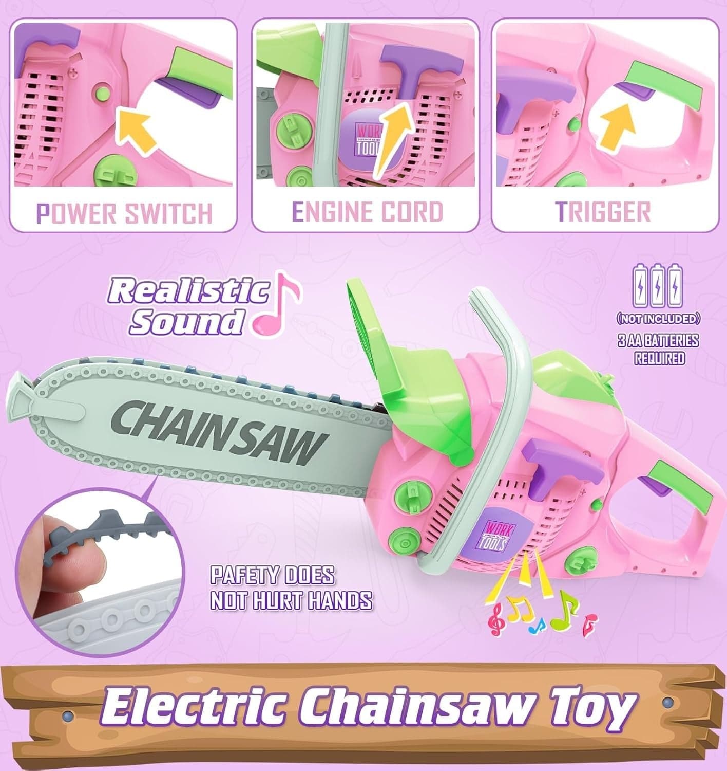 Set di attrezzi per bambini attrezzi giocattolo per giochi di finzione utensili - 3