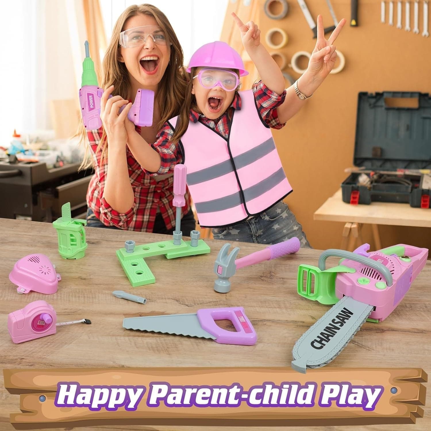 Set di attrezzi per bambini attrezzi giocattolo per giochi di finzione utensili - 6