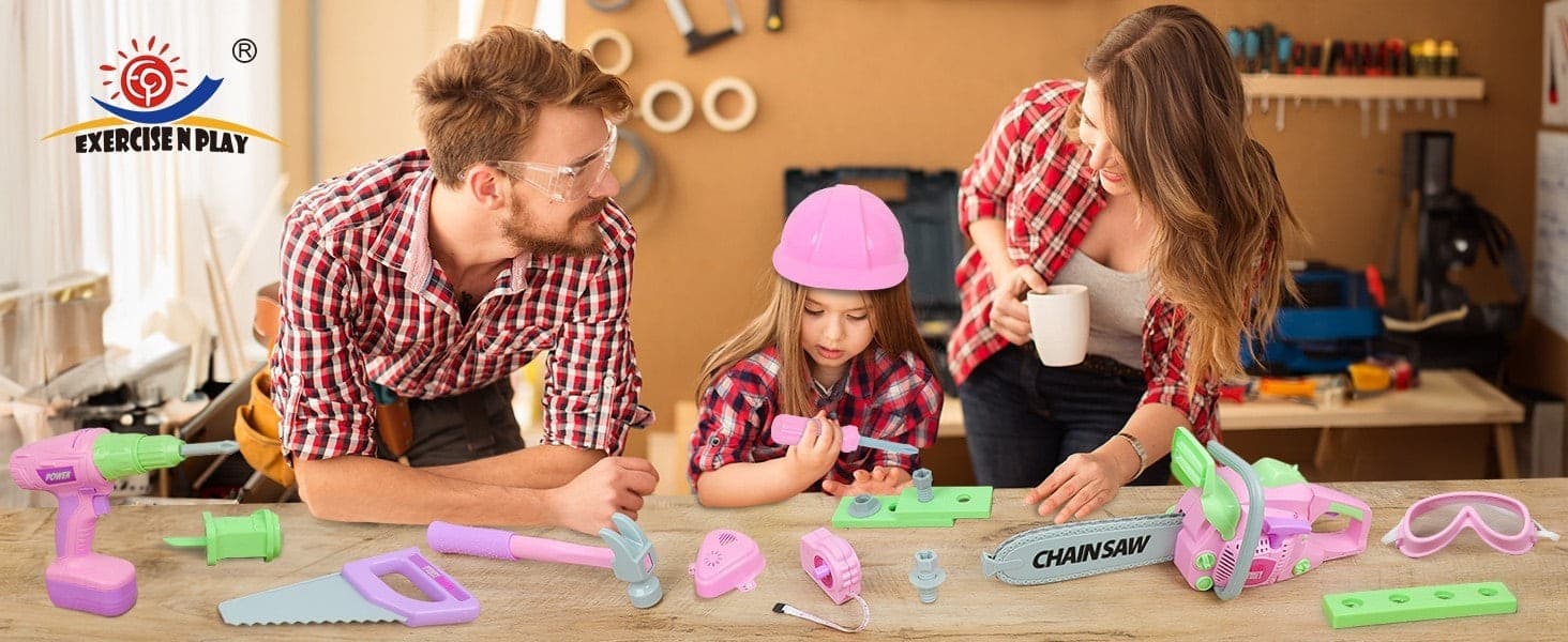 Set di attrezzi per bambini attrezzi giocattolo per giochi di finzione utensili - 7