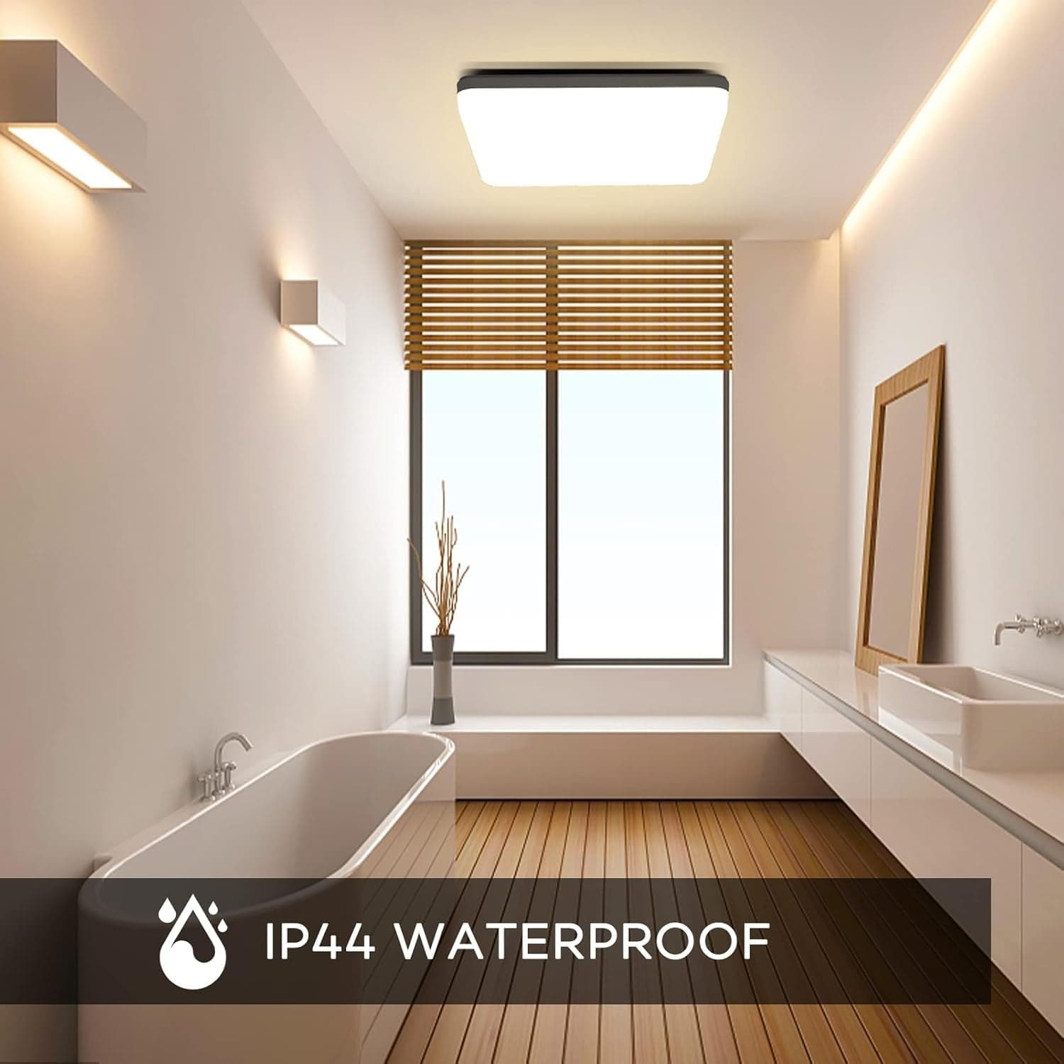 Plafoniera a LED quadrata 20W [2 pezzi] impermeabile 4000K 2000LM IP44 - 2