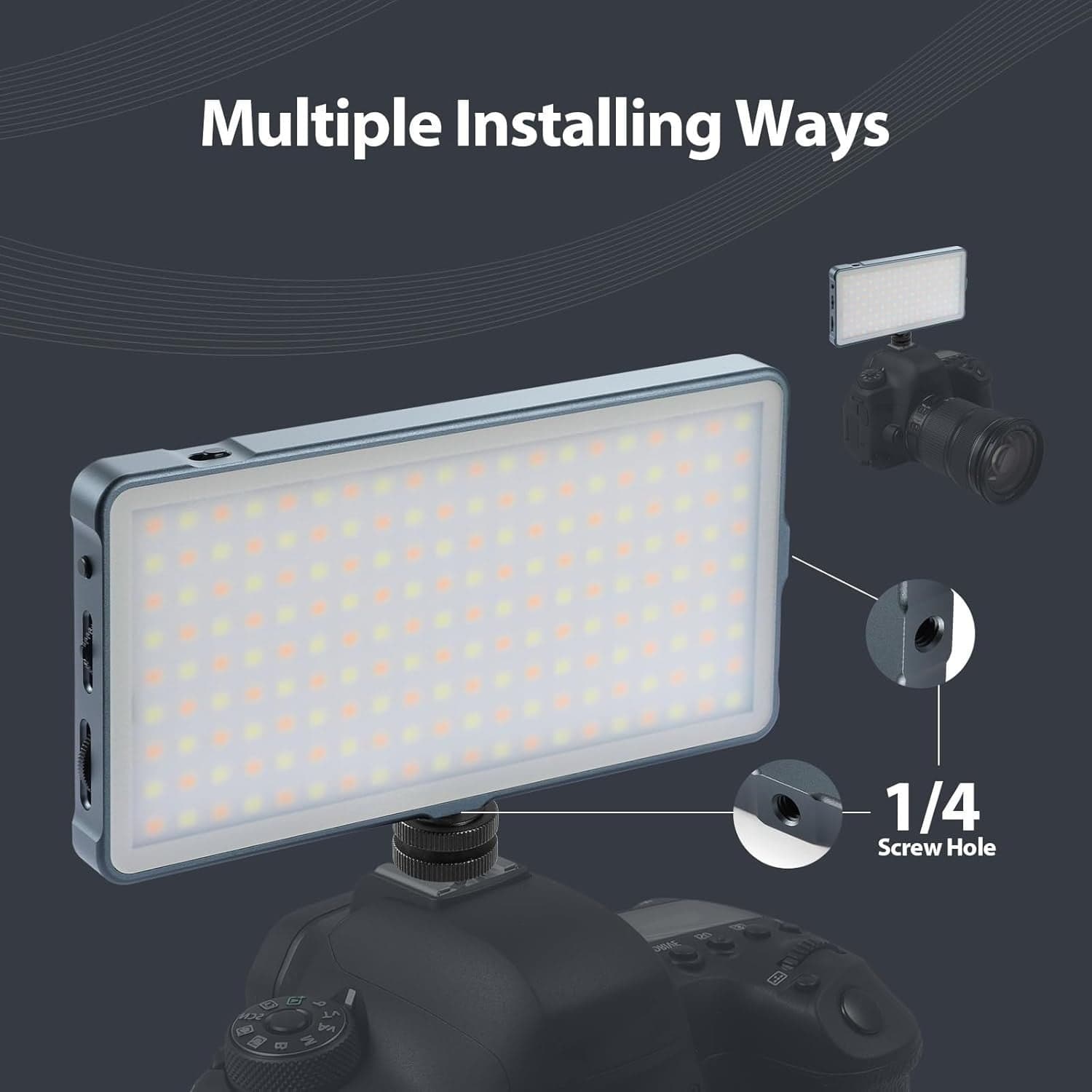 LED Video Light  ENEGON 4000 mAh 2500K-9900K bicolore Fotocamere DSLR Profession - 2