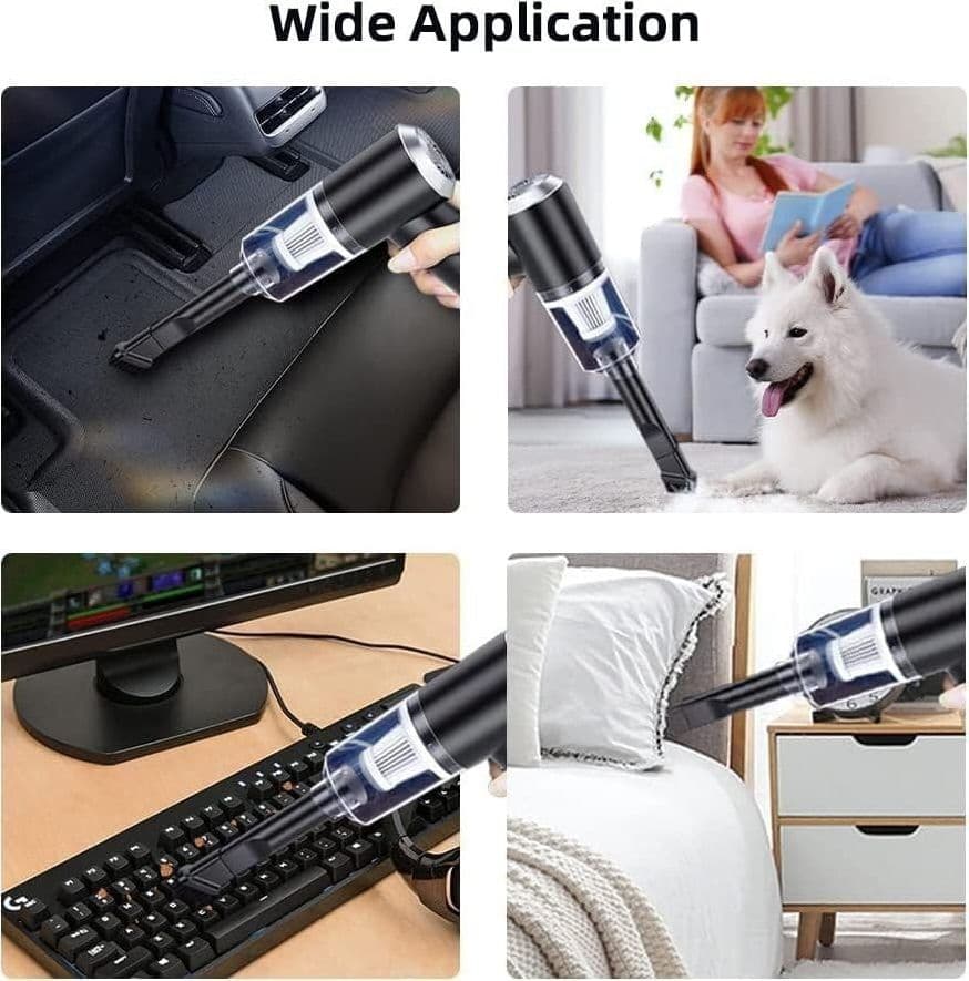 WHJC Mini Aspirabriciole Senza Fili 9000Pa Ricaricabile Portatile Leggero - 4
