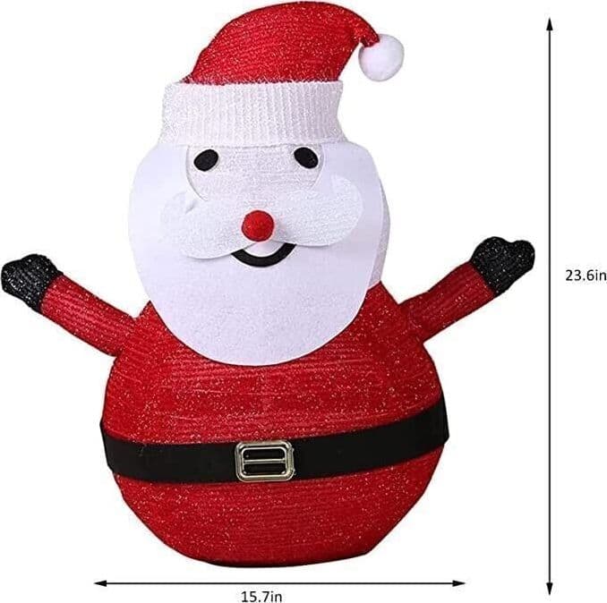 Lampada Pupazzo Di Neve Di Natale Lanterna Pieghevole Da Prato A Led 40 Led Luce - 2