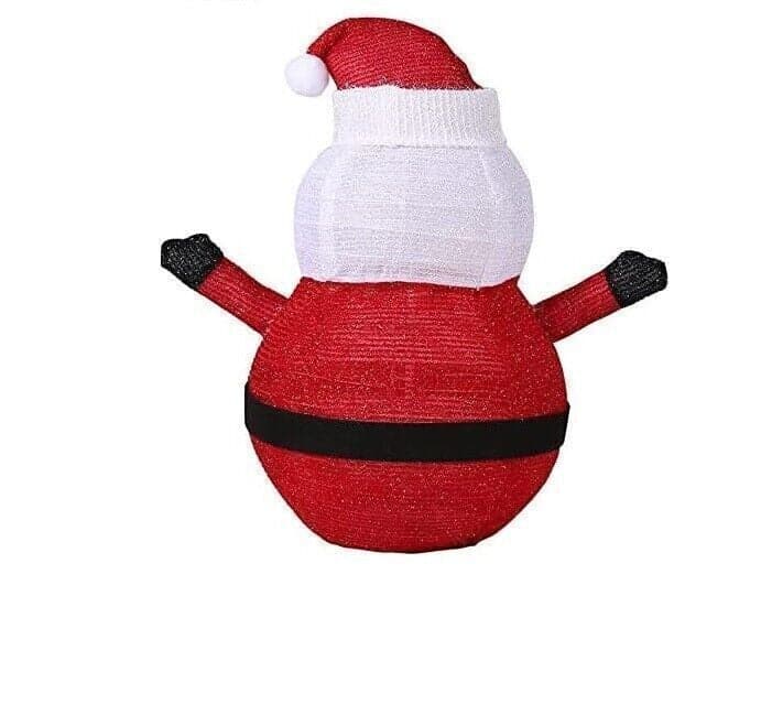 Lampada Pupazzo Di Neve Di Natale Lanterna Pieghevole Da Prato A Led 40 Led Luce - 6
