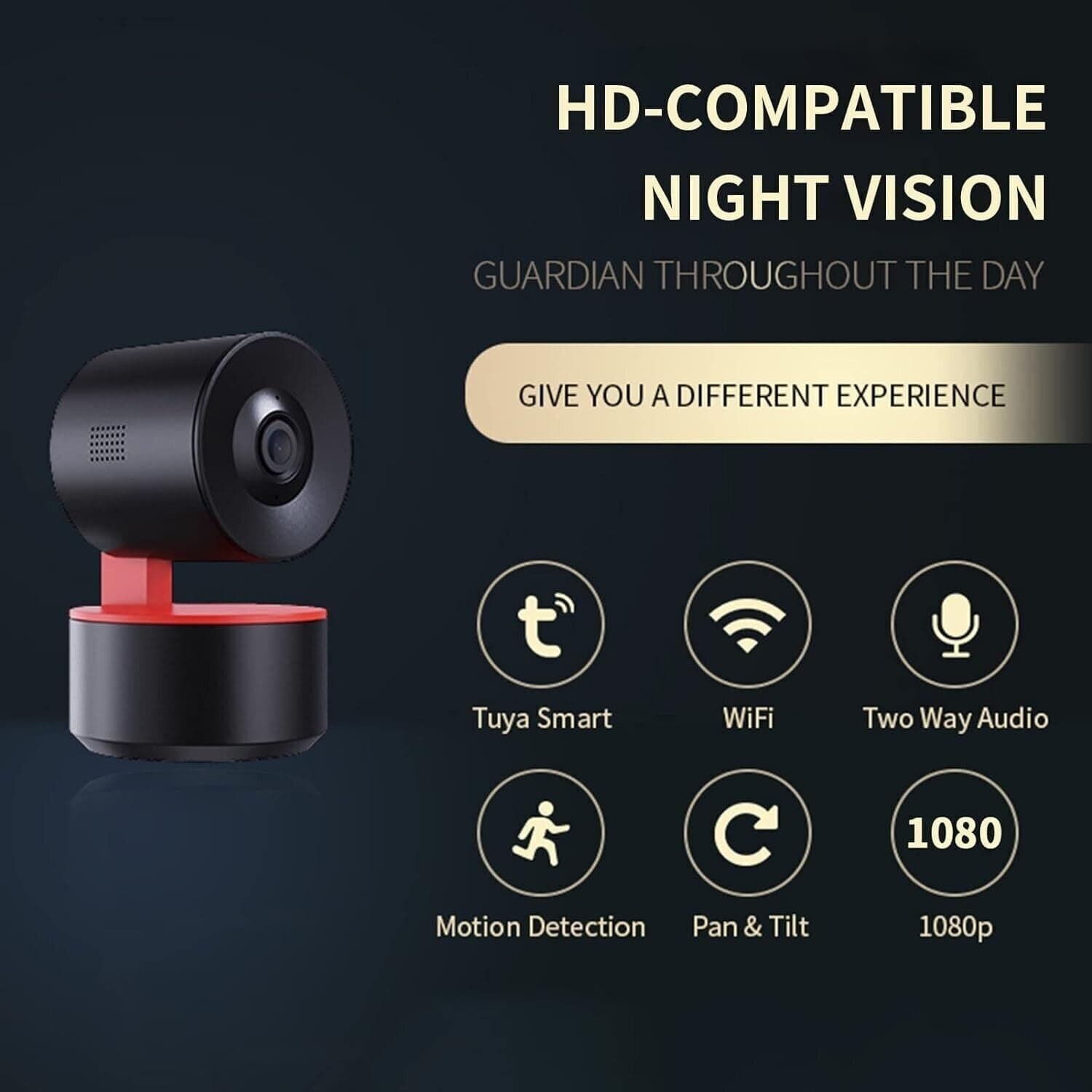 LPDISPLAY Telecamera di sicurezza intelligente per interni, telecamera domestica - 6