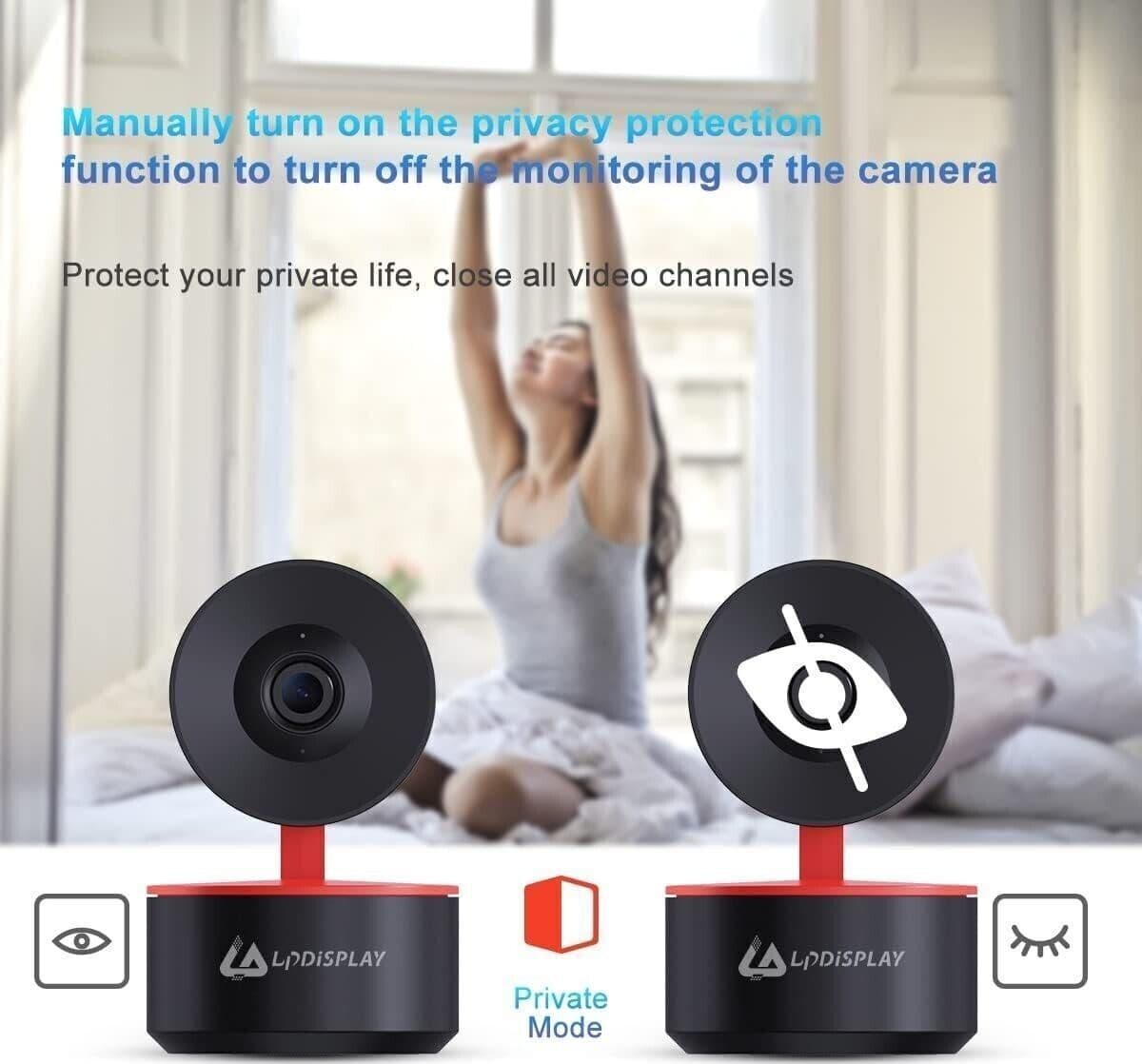 LPDISPLAY Telecamera di sicurezza intelligente per interni, telecamera domestica - 10