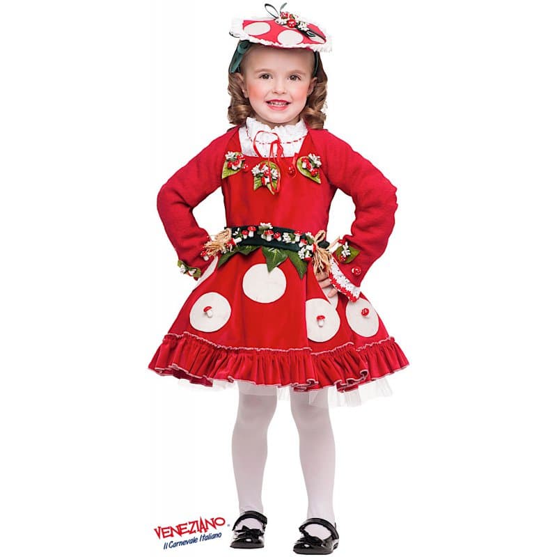 Costume carnevale funghetta 4-6 anni - veneziano 53889 - 3