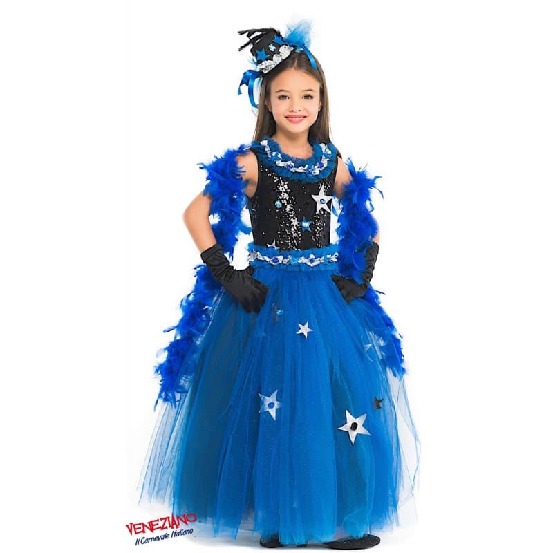 Costume carnevale miss stella della notte 3-6 anni - veneziano 52376 - 3