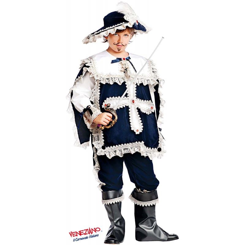 Costume carnevale moschettiere prestige 4-6 anni - veneziano 50564 - 3