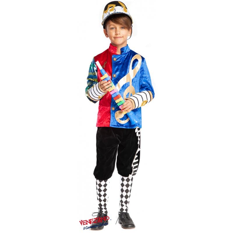 Costume carnevale nota musicale bimbo 4-6 anni - veneziano 54148 - 3