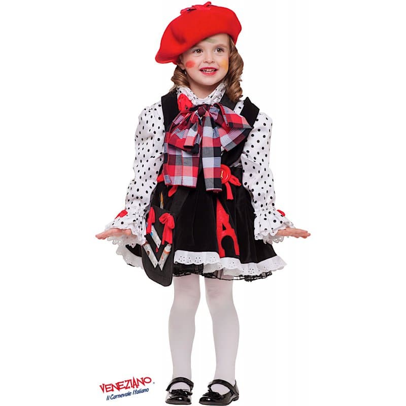 Costume carnevale pittrice prestige 3-6 anni - veneziano 53883 - 3