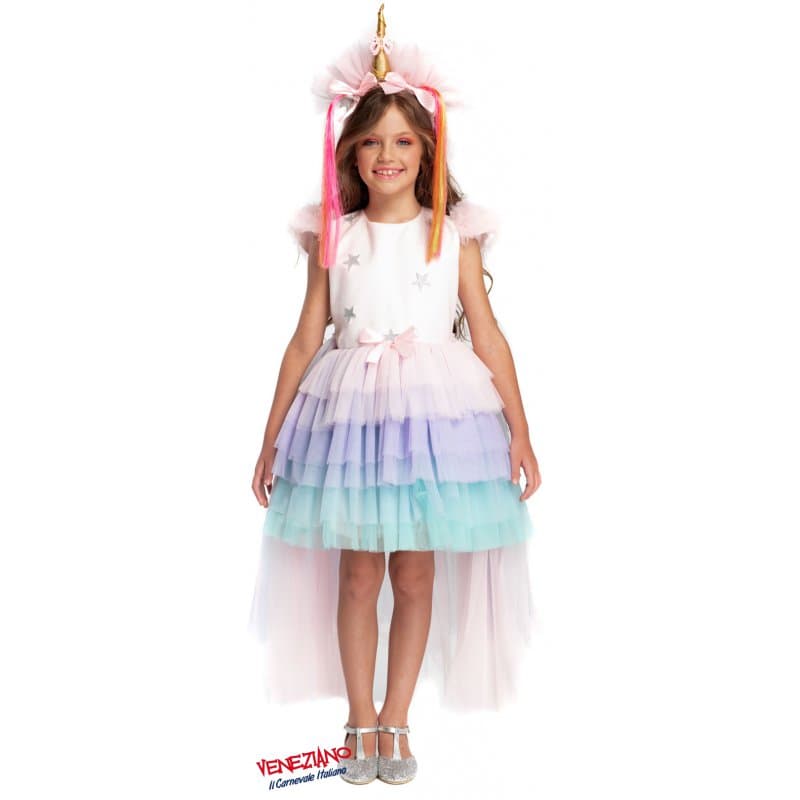 Costume carnevale principessa arcobaleno 4-6 anni - veneziano 54146 - 3