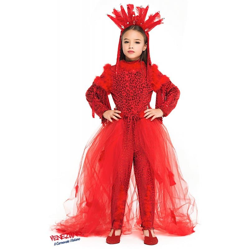 Costume carnevale principessa degli inferi 3-6 anni - veneziano 52372 - 3