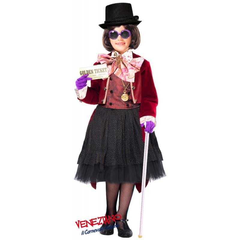 Costume carnevale regina del cioccolato 3-6 anni - veneziano 57142 - 3
