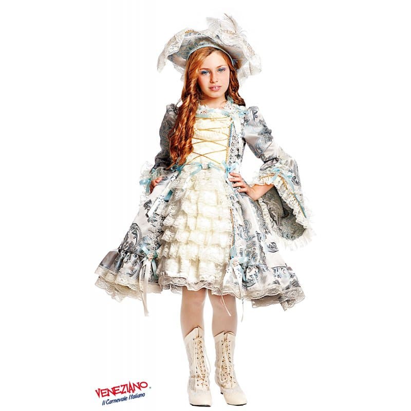 Costume carnevale regina maria antonietta 4-6 anni - veneziano 50541 - 3
