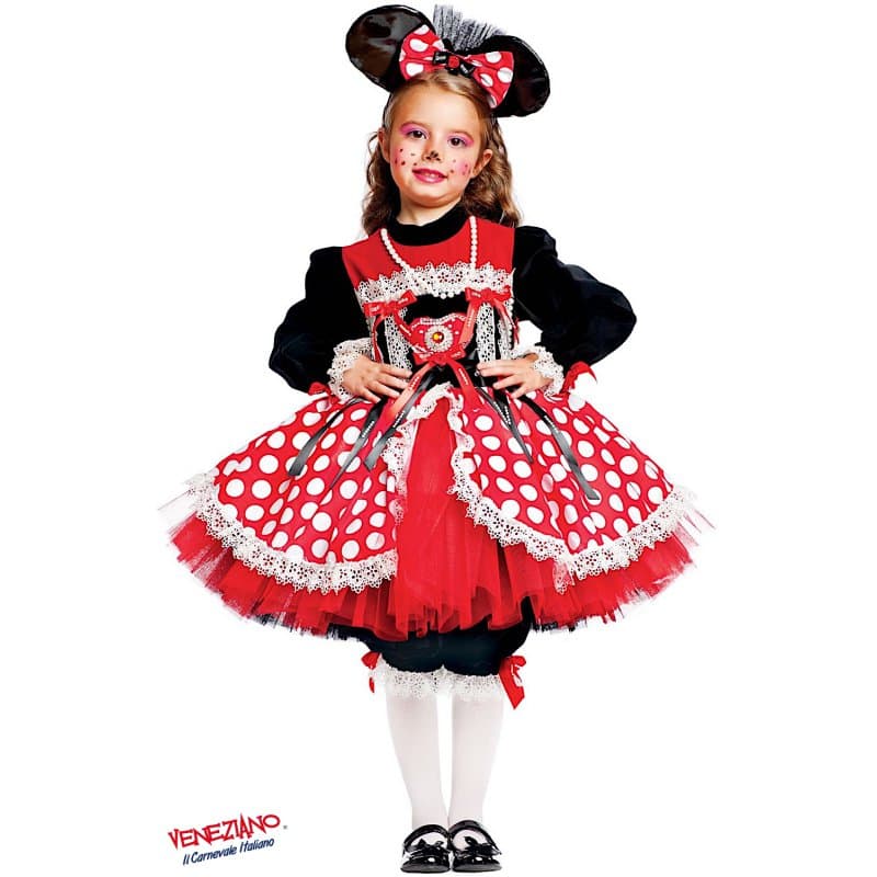 Costume carnevale topina prestige 4-6 anni - veneziano 50558 - 3