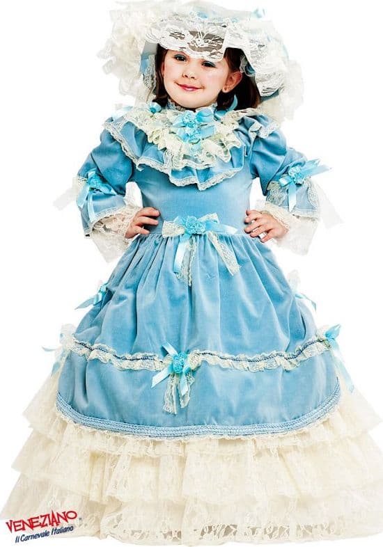 Costume carnevale via col vento 3-6 anni - veneziano 53167 - 3