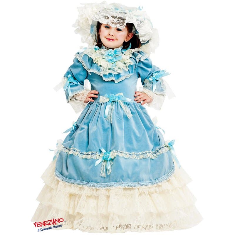 Costume carnevale via col vento 3-6 anni - veneziano 53167 - 3
